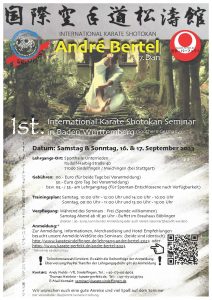 1st. International Karate Shotokan Seminar in BW mit André Bertel